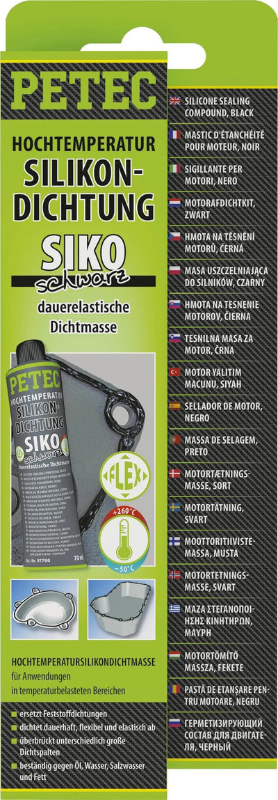 PETEC Silicone Seals tiene 70 ml de negro