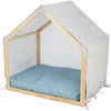 Trixie Hondenmand tent lias hout zand blauw