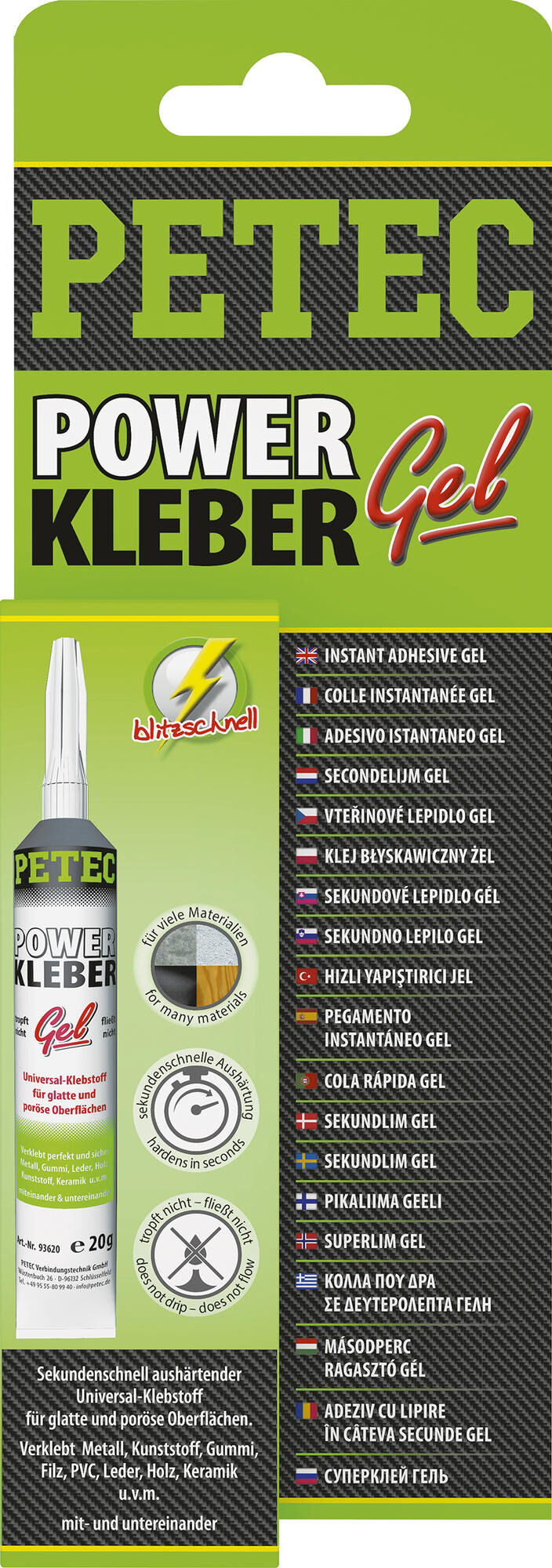 Petec Univ. Tubo SB da 20 g adesivo