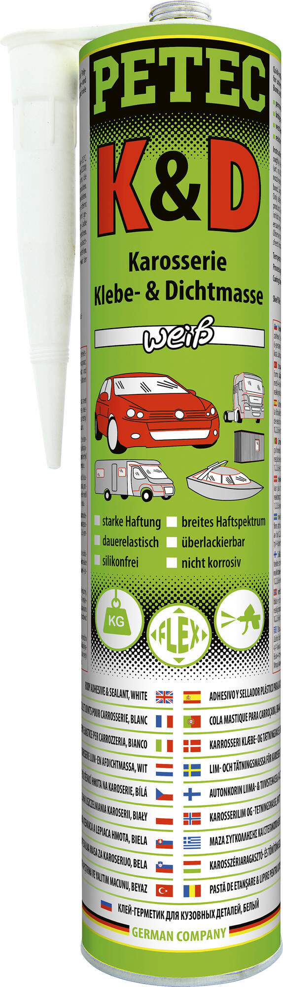 Petec dichtmasse k d body sealant 310 ml white