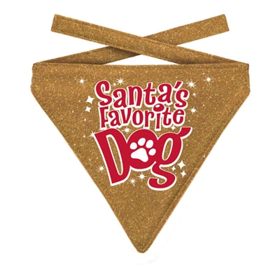 Mentajos de los regalos de Navidad Bandana Santa's Favour Favorit Glitter Gold