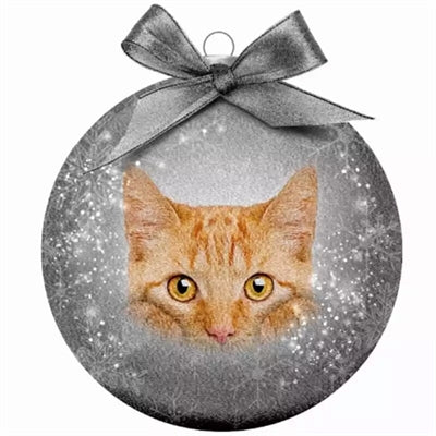 Dely Gifts Bola de Navidad Cat Red Cat Gray