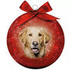 Muidos regalos Bola de Navidad Golden Retriever Red