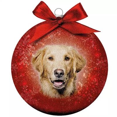 Muidos regalos Bola de Navidad Golden Retriever Red