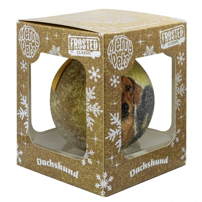 Mually Gifts Bola de Navidad Frosted Detkel Gold