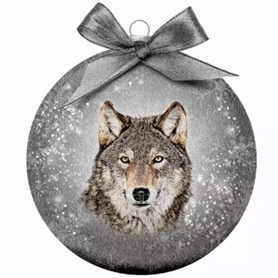 Muidos regalos Bola de Navidad Bola de lobo Silver Silver