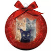 Muidos regalos Bola de Navidad Cats esbeltos rojos