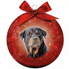 Mually Gifts Bola de Navidad Rottweiler Red