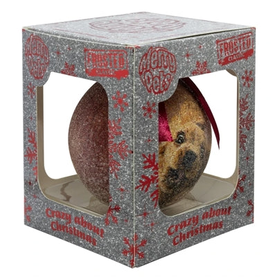 MUCHOS regalos Bola de Navidad Crazy Dog Red Red