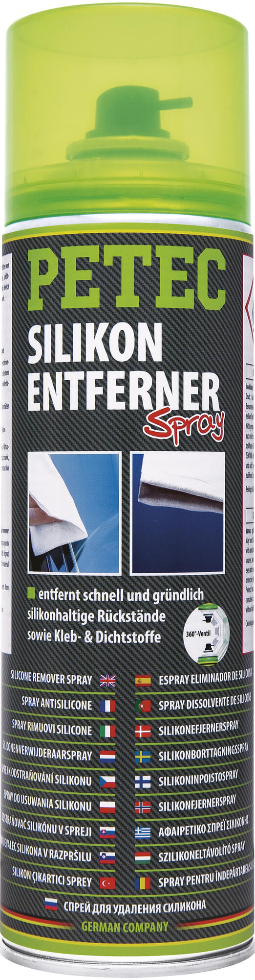 Spray per rimozione del silicone petec 50 50