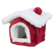 Trixie Natale Cuddly Cave Mouse criceto rosso bianco - afbeelding 1