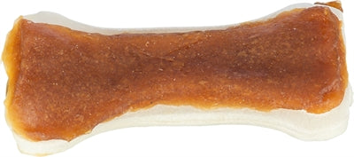 Pelle di manzo bianca con osso Trixie premuto con pollo