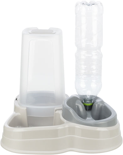 Trixie Voerdispenser e distributore d'acqua in plastica grigia