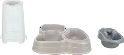 Trixie Voerdispenser e distributore d'acqua in plastica grigia