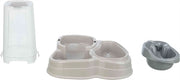 Trixie Voerdispenser e distributore d'acqua in plastica grigia - afbeelding 2