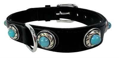 Sazzz Collar Dog Adventure in pelle di pietra nera