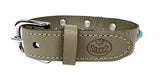 Sazzz Halsband hond adventure stone leer taupe - afbeelding 2