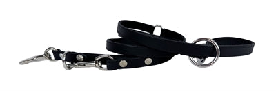 Sazzz Dog Riem Passione regolabile in pelle nera