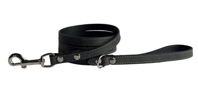 Cinturón de perro Sazzz antracita de cuero vintage