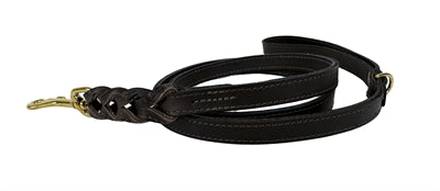 Sazzz Dog Belt Passione in pelle intrecciata marrone scuro