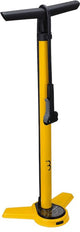 Pompa da bicicletta Bbb cycling airsteel con manometro - 11 bar 160 psi - valvole: Dunlop, Presta Schräder - pompa da pavimento ad alta pressione per bici da corsa e MTB - gialla - BFP-27