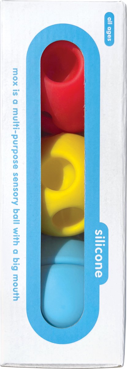 Moluk mox set colori primari, set da 3 pezzi, in scatola 5,2x5,2x15,2 cm, 0+