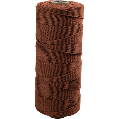 Creativ company cordón macramé, l: 315 m, grosor 1 mm, calidad fina 12 12, marrón, 220 gr 1 ovillo