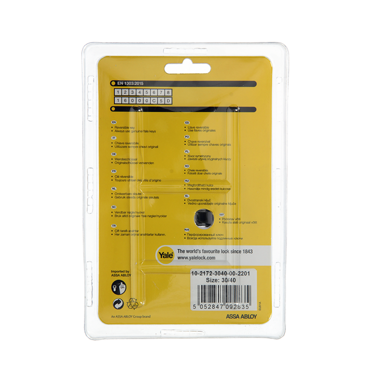 Yale 1060527 - cilindro profilato 2100 mv 70mm (30 40) | 2 pezzi