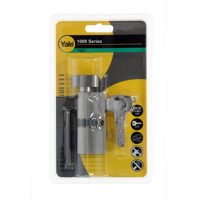 Yale 1060545 - cilindro a pomello 1000 mv 70mm (35 35) | 2 pezzi