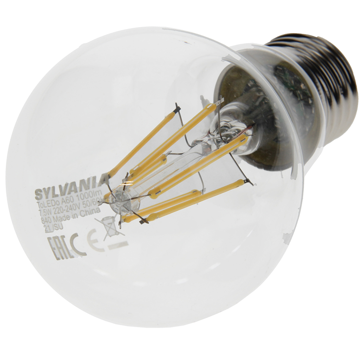 Sylvania 1056546 - syl pear kw e27 transparente 1000lm 7.5w=72w | 6 piezas