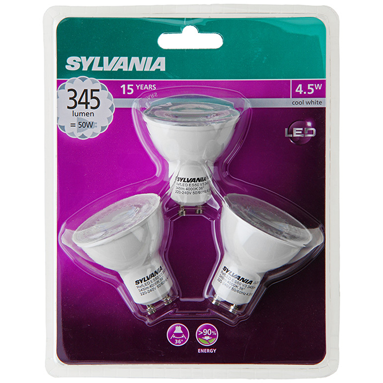 Sylvania 1051060 - reflejado es50 v3 5w 345lm 840 36°bl 3 | 6 piezas
