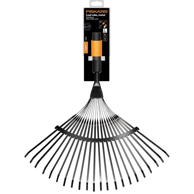 Fiskars quikfit™ bladhark opzetstuk - tuinhark met 20 tanden - stevige bladhark