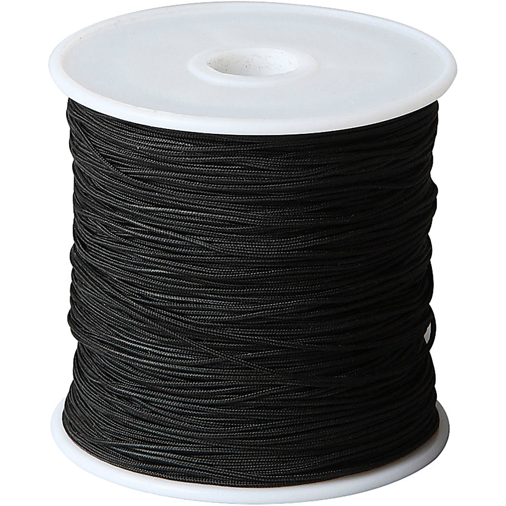 Creativ empresa poliéster cable negro 1 mm, 50m