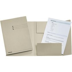 Esselte folders 3 flaps a4 240x318mm gray