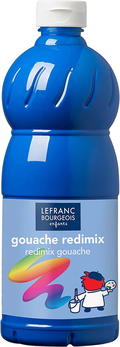 Lefranc borghese l b pittura a guazzo redimix ciano blu primario 500 ml