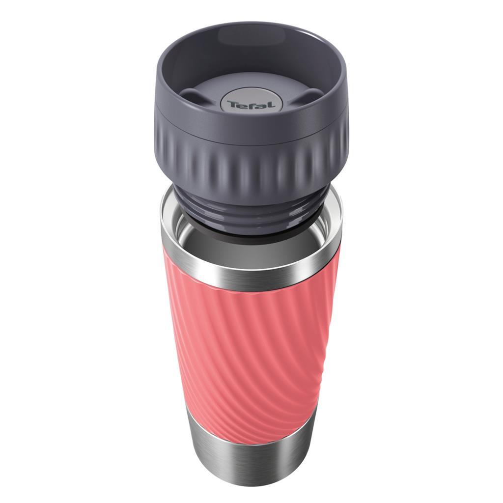 Tefal travel mug easytwist isoleerbeker 0.36l koraalrood