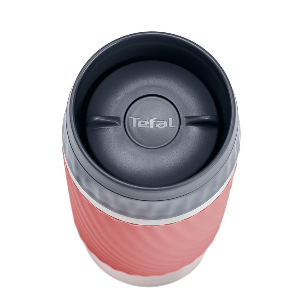 Tefal travel mug easytwist isoleerbeker 0.36l koraalrood