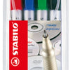 Pennarello indelebile Stabilo write-4-all superfine (0,4 mm) - 4 pz.