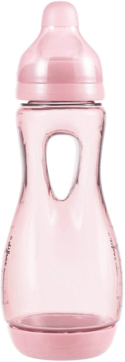 Biberón con asa Difrax - 240 ml - rosa - anticólicos