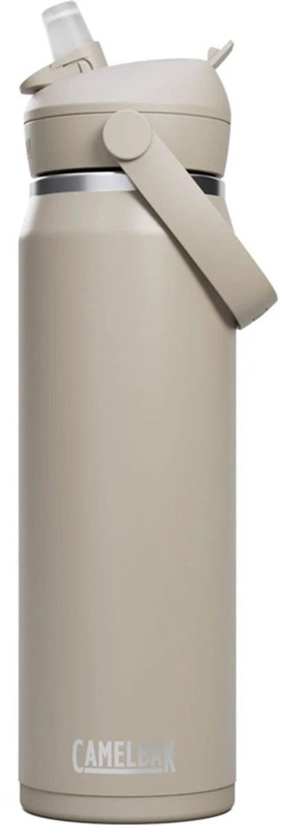 Borraccia Camelbak Thrive Flip con cannuccia - 750 ml - acciaio inossidabile - con cannuccia - borraccia isolante - beige