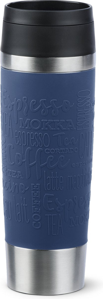 Tazza da viaggio Tefal - bottiglia thermos - 500 ml - acciaio inossidabile blu scuro - a tenuta stagna - adatta per bevande calde e fredde