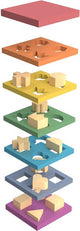 Impilatore a forma di legno arcobaleno Tickit®.