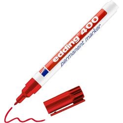 Pennarello indelebile edding 400 rosso medio