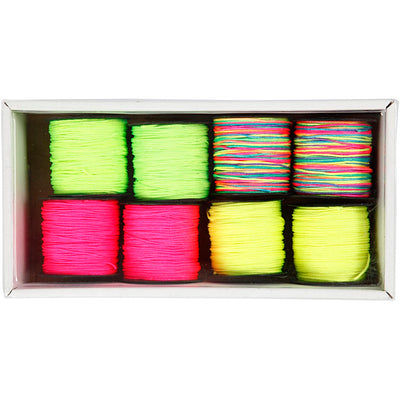 Cordone per macramè Creativ company, spess. 1 mm, verde neon, rosa neon, giallo neon, mix neon, 8x28 m 1 scatola