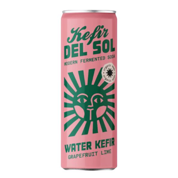 Kefir del sol grapefruit lime can (12x 25 cl)