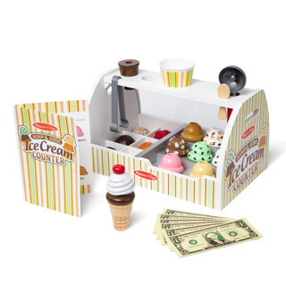 Melissa Doug Wooden Ice Cream Counter