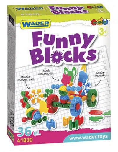 Wader Funny Blocks 36 pezzi in scatola