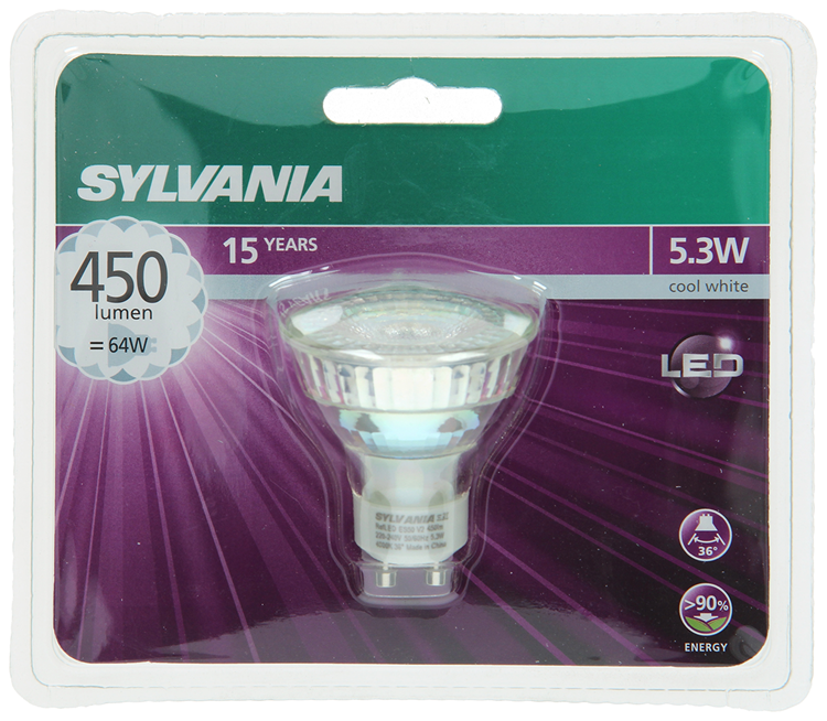 Sylvania 1056549 - foco led syl kw gu10 450lm 6w=50w | 6 piezas