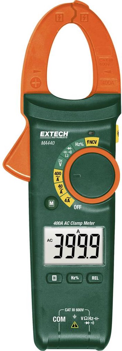 Extech MA440 multimeter - digital current clamp cat III 600 V - 4000 counts