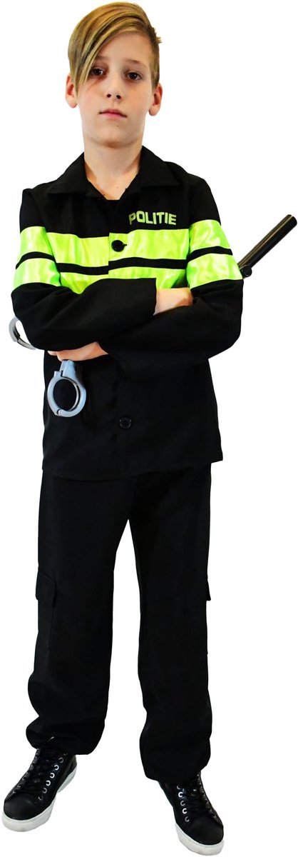 Rubies Disfraz de Rubie's policía niño negro verde neón talla 128